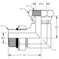 World Wide Fittings Male O-Ring Boss Adjustable to Female Pipe Swivel 90° Elbow 9515X12X16